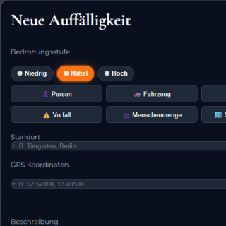Scout App Auffälligkeit